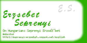 erzsebet seprenyi business card